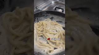 Pici cacio e pepe con tartare di Rubia frollata 60 giorni [upl. by Amsirhc540]