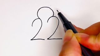 How to Draw Bird from Numbers 22 Very Easy [upl. by Gaidano]