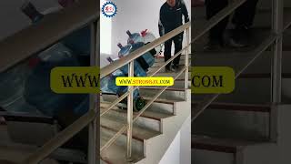 Heavy Duty Cargo Stair Climbing Trolley With Support Wheels [upl. by Earehc]