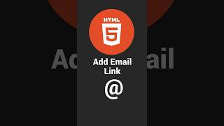 HTML Basic Tags Email Link in HTML shorts htmlbasics htmltutorials [upl. by Jankey]