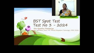 Biosystems Technology  Spot Test  Spot Test No 3  2024 [upl. by Llevad566]