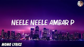 Kishore Kumar  Neele Neele Ambar Par Lyrics [upl. by Loyce5]