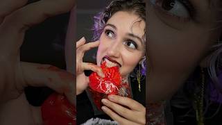 Trying Halloween Gummies 🧟🧠🍽 asmr mukbang asmreating [upl. by Ikoek]