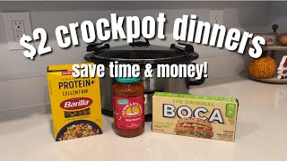 2 CROCKPOT DINNERS Healthy Fall Crockpot Recipes  Extreme Budget HEALTHY Recipes [upl. by Alleuol637]