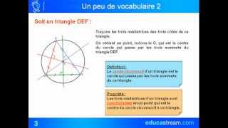 triangle rectangle et cercle circonscrit cours maths 4ème [upl. by Oelak]