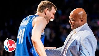 Charles Barkley Scottie Pippen and Larry Bird pay tribute to Dirk Nowitzki l NBA on ESPN [upl. by Sherurd]