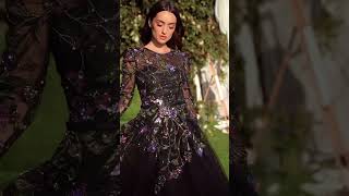 LONG SLEEVE BLACK EMBELLISHED BALL GOWN [upl. by Aivatnuhs]