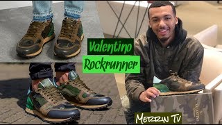 Valentino Camo “Rockrunner” Sneaker Review amp On Feet  MerrinTv [upl. by Ahseined]