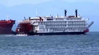 quotAmerican Empressquot departs Astoria Oregon [upl. by Ives]