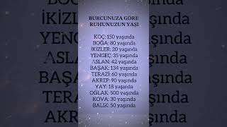 Burcunuza göre ruhunuz kaç yaşında [upl. by Leund]