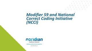 Modifier 59 and National Correct Coding Initiative NCCI [upl. by Ehcropal]