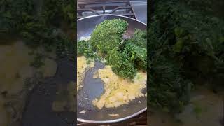 Easy creamed spinach shorts [upl. by Nagorb]