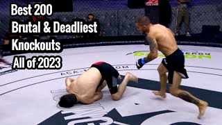 Best 200 Brutal amp Deadliest Knockouts all of 2023  MMA Boxing [upl. by Camella769]