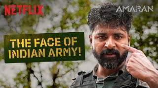 Sivakarthikeyan as Major Mukund The Face of the Indian Army in Amaran  🇮🇳🔥  Netflix India [upl. by Linette]