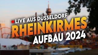 Aufbau RHEINKIRMES DÜSSELDORF 2024  Rundgang über die Kirmes  Livestream [upl. by Esiole]