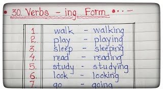 30 ing words form  ing words  Suffix ing  Words with ing  Easy English [upl. by Lauri]