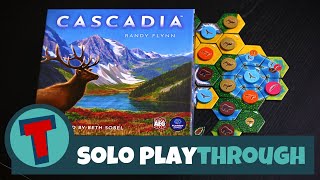 Cascadia Board Game  Learn to Play  Full Solo Playthrough  Totally Tabled [upl. by Lucille]