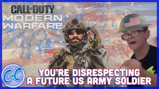 YOU’RE DISRESPECTING A FUTURE US ARMY SOLDIER  Call of Duty Modern Warfare Funny Moments [upl. by Bibeau]