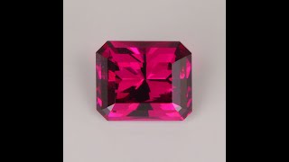 240ct Emerald Cut Rhodolite Garnet Gemstone [upl. by Eigriv]