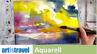 Expressives Aquarell  Ganz einfach aquarellieren lernen 3 [upl. by Trev]