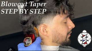 Blowout Taper Textured Fringe  Barber Tutorial [upl. by Anoif379]