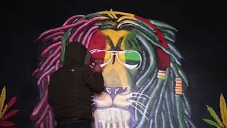 Reggae lion wall art  mural [upl. by Lazar]