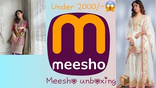 Meesho dresses unboxing  meesho haul  budget party wear dresses  meesho review  sharara set [upl. by Marquita655]