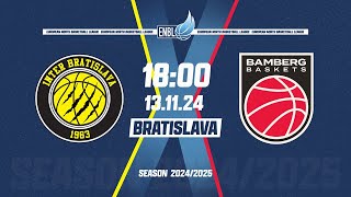 Inter Bratislava v Bamberg Baskets  Nov 13 600 PM  ENBLeague 202425 [upl. by Zipah]