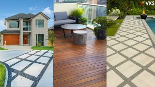 Modern Outdoor Floor Tiles Design  Patio Garden Porch Tiles  Paver Parking Backyard Floor Tiles [upl. by Karlow]