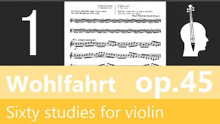 Franz Wohlfahrt  60 Studies Etudes for the Violin Op45 no 1 [upl. by Gefell]