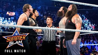 FULL MATCH Roman Reigns amp Dean Ambrose vs The Wyatt Family SummerSlam 2015 [upl. by Weir]