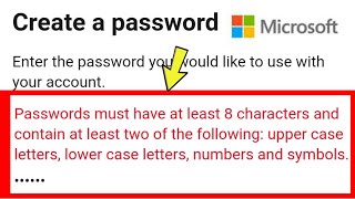 Fix Microsoft  Passwords must have at least 8 characters and contain at least two of the [upl. by Ennayehc656]