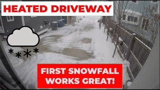 Heated Driveway Melting Snow Time Lapse Second Run First Snowfall Test  Episode 49 212021 [upl. by Hofstetter]