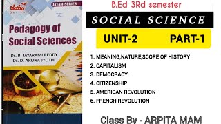 3rd Semester BEd Social science Pedagogy UNiT2 part1 by Arpita mam Andhra Pradesh anu [upl. by Edals689]