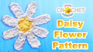 Daisy Flower Crochet Pattern amp Tutorial [upl. by Netsirt]