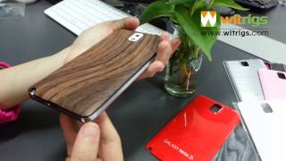 Custom Wooden Pattern Sumsung Galaxy Note 3 Battery Case Replacement [upl. by Nemra]