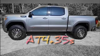 2021 GMC Sierra AT4 Leveling Kit 35s [upl. by Ainesell521]