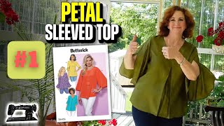 Sewing Butterick 6456  Part 1 Petal Sleeved Top [upl. by Medarda]