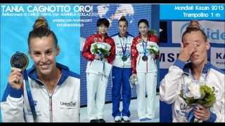 Kazan 2015  TANIA CAGNOTTO ORO mondiale  Radiocronaca di Carlo Verna Trampolino 1 m Radio Rai [upl. by Iur]