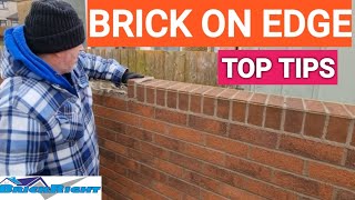 bricklaying BRICK ON EDGE TOP TIPS [upl. by Maise]