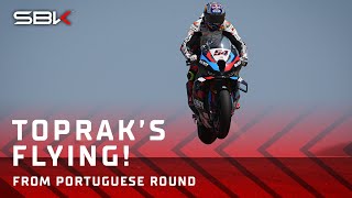 TOPRAK AIRLINES IS BACK 54 pulls off another EPIC jump at Portimao  2024 PortugueseWorldSBK 🇵🇹 [upl. by Brittaney591]