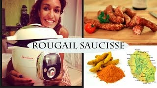 Recette Rougail saucisse facile avec le cookéo Moulinex [upl. by Yenots]