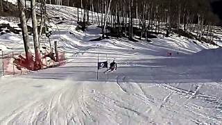 Ted Ligety Training on Sochi Olympic GS Hill stabilized [upl. by Constancia]