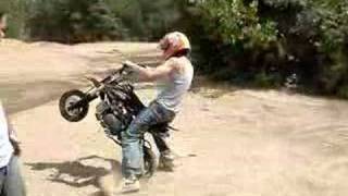 Shoeless Joe rides an SDG 107 Speed Mini dirt bike [upl. by Devad661]