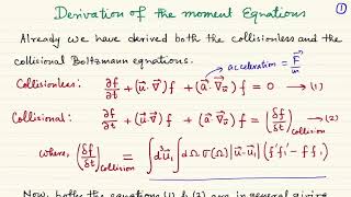 Derivation of moment equations I [upl. by Wilburt203]