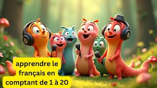 worms singing french numbers  apprendre le français en comptant de 1 à 10  learnfrench [upl. by Mallorie]