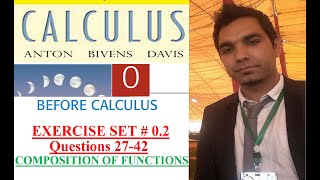 Calculus Ch  0 Ex  02 Question 2742 Composition and Operations on Functions Howard Anton 10th Ed [upl. by Osbert]