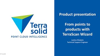 From points to products with TerraScan Wizard [upl. by Nnad540]