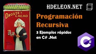 Programación recursiva fácil explicada con 3 ejemplos  C Net  arreglos suma dibujar árbol [upl. by Bowler]