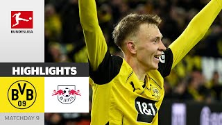 Dortmund Turns The Game Around  Borussia Dortmund  RB Leipzig 21  Highlights  Matchday 9 [upl. by Ulrikaumeko]